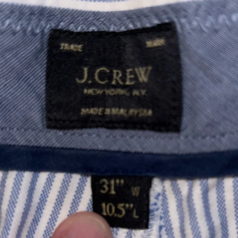 J Crew Blue & White striped shorts